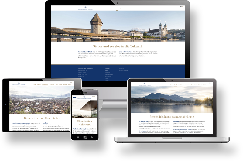 Neue Website
für Odermatt Zuber & Partner AG