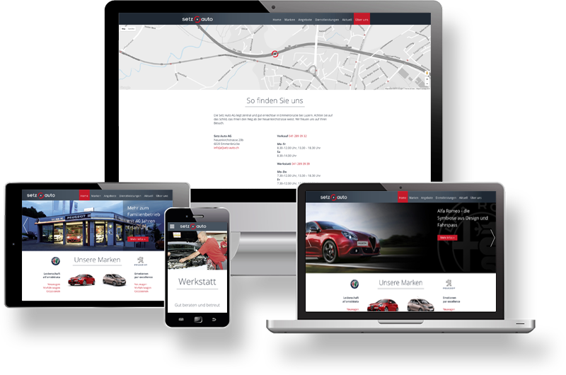 Neue Website
für Setz Auto AG